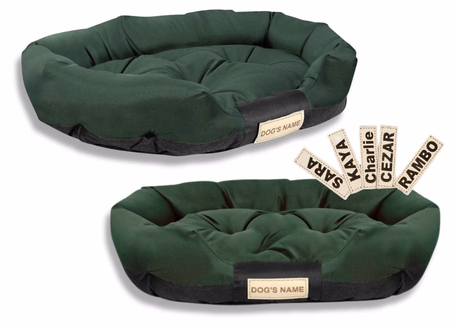 Lettino per cani 130x105 cm personalizzato impermeabile verde