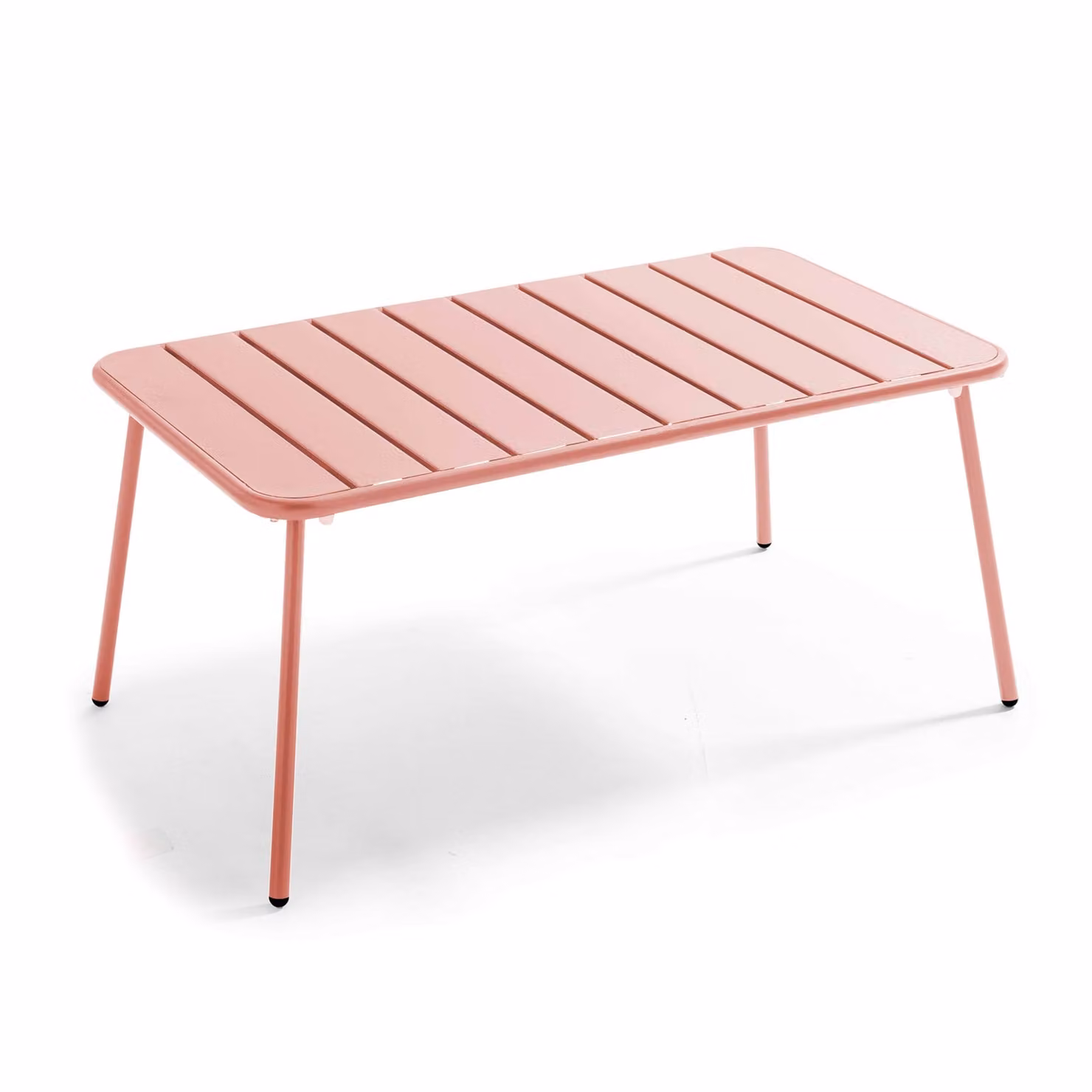 Tavolino da giardino in acciaio argilla 90 x 50 cm - Oviala Palavas