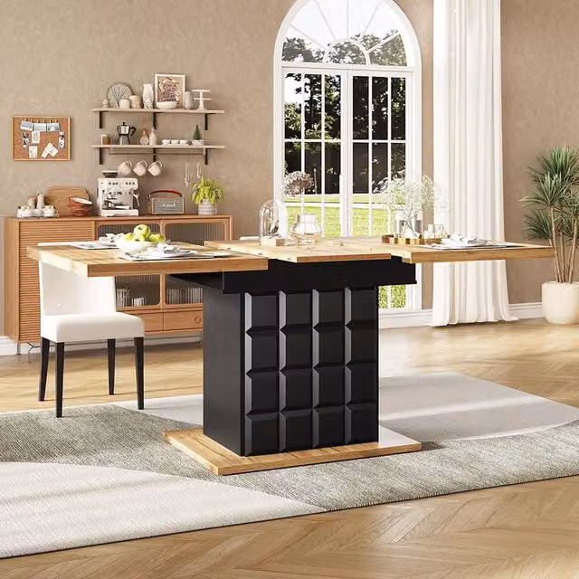 Tavolo estensibile - Xylo - 110-140x80cm motivo quadrettato