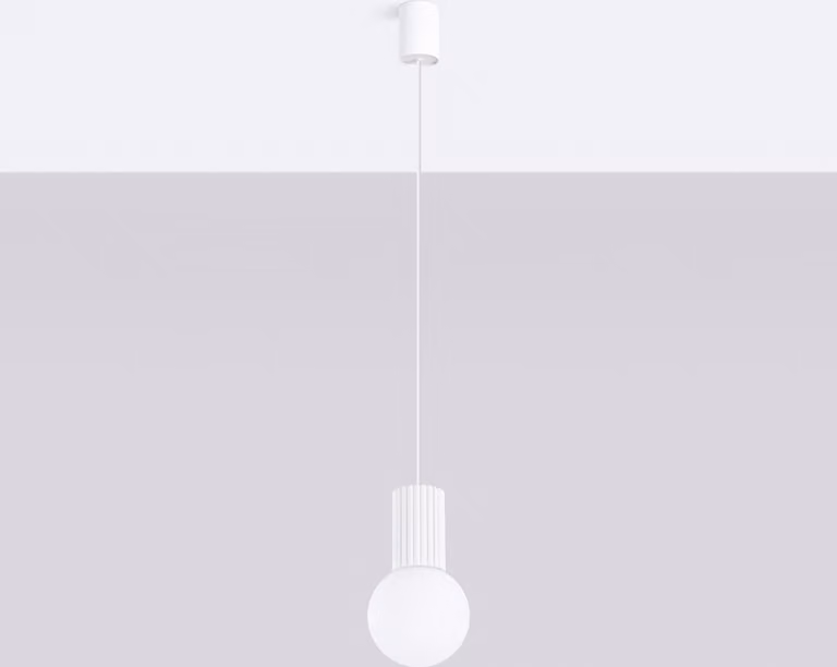 Lampada a sospensione SFERA bianca 1xG9x8W in alluminio, dimensioni: 120x12x12 cm, IP20, Pure Lume