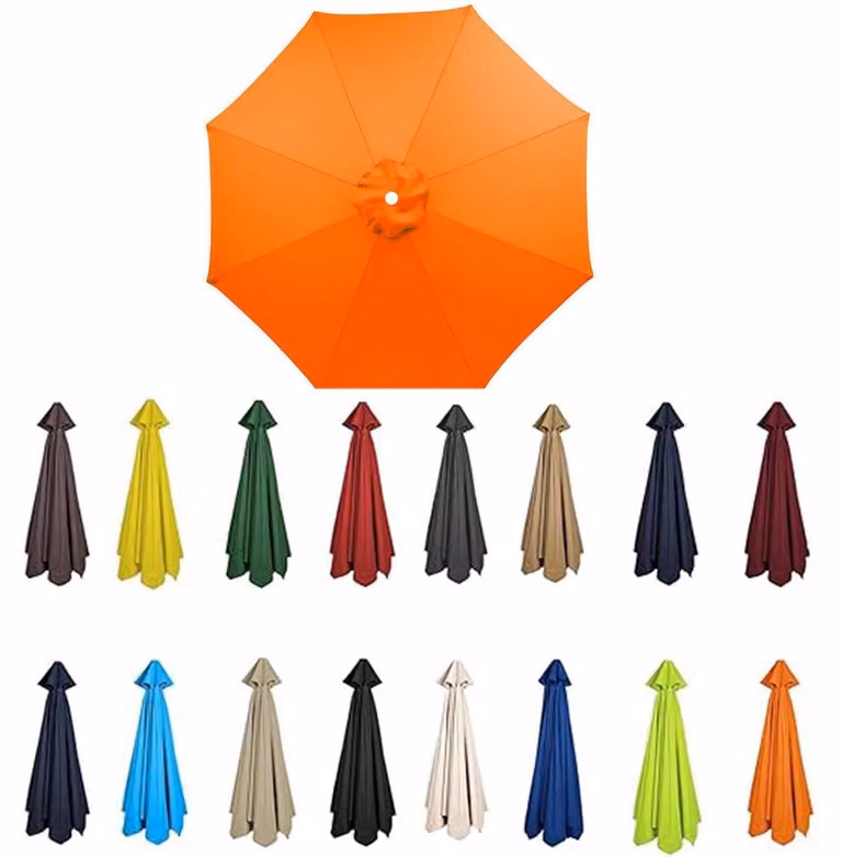 Copertura di ricambio per ombrellone 3,5m-2m 6/8 stecche, colore arancione, protezione UV 50