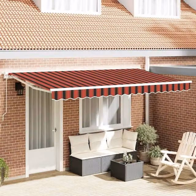 Struttura della tenda Arancione e Nero 350 x 200 cm 3329661