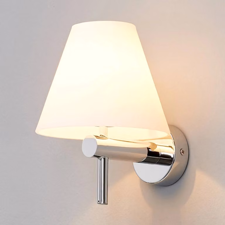 Applique da parete Violetta Lindby, dimmerabile, Cromo / Argento, Bagno, Metallo, Moderno, Applique
