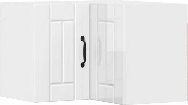 Mobile angolare per parete LUCCA Bianco Lucido 57 x 57 x 40 cm