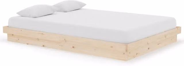 Letto matrimoniale | Letto per adulti | Giroletto in Legno Massello di Pino 140x200 cm