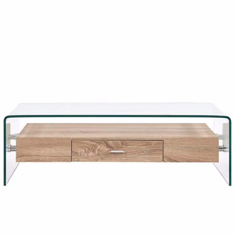 Tavolino trasparente 98×45×31 cm in vetro temperato