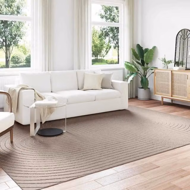 Tappeto moderno vidaXL PALMERAS beige per interno ed esterno, lavabile e antiscivolo, L: 340 cm, P: 240 cm