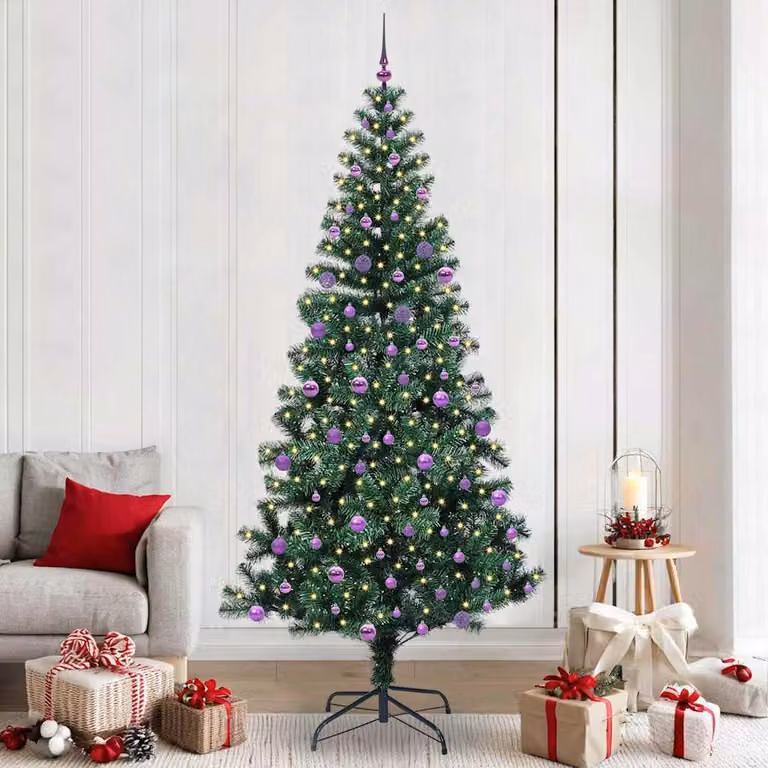 Maison Exclusive - Albero di Natale artificiale illuminato, verde, 240 cm