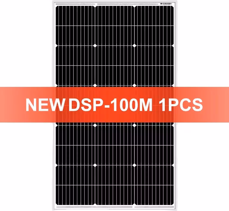 Pannello solare, 100W monocristallino, design impermeabile, nero
