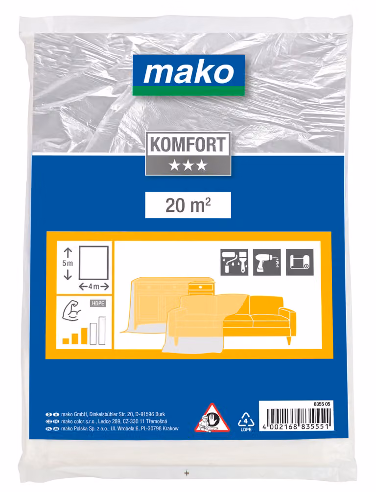 film di copertura 4x 5m PROFI 12µm HDPE