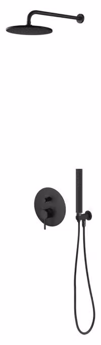 OLTENS Sistema doccia a soffitto con miscelatore da incasso, doccetta a soffitto e soffione rotondo di Ø 22 cm
