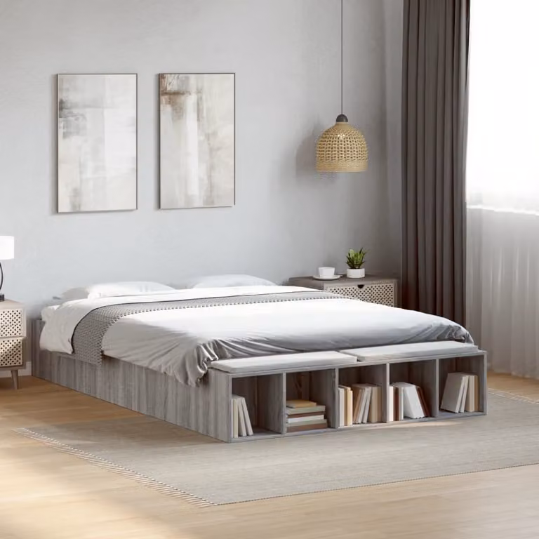 Giroletto vidaXL in legno multistrato e MDF, colore Grigio Sonoma, L/P/H: 140 x 190 x 143 cm