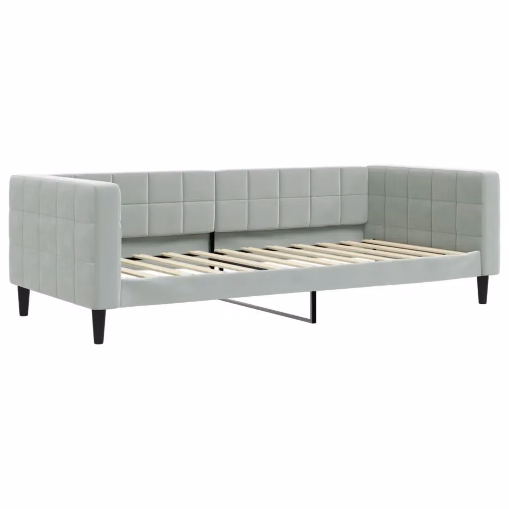 Letto da giorno moderno vidaXL in velluto grigio – 2