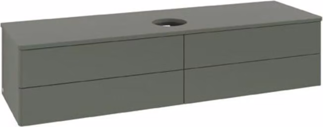 V&B Mobiletto senza struttura frontale Antao 160x50cm, WBP colore Lac, lea gre. m Lac