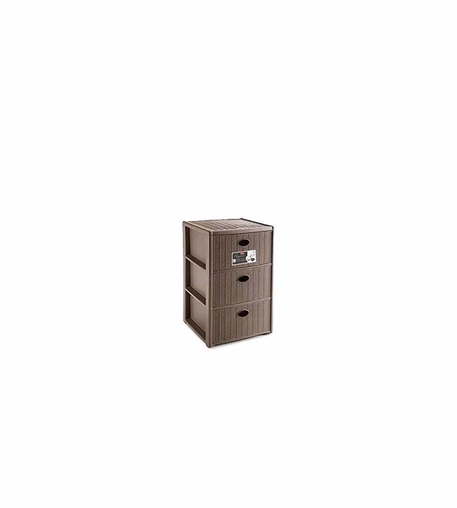Cassettiera Stefanplast Elegance 3 posti Tortora L/P/H: 40 x 40 x 60 cm