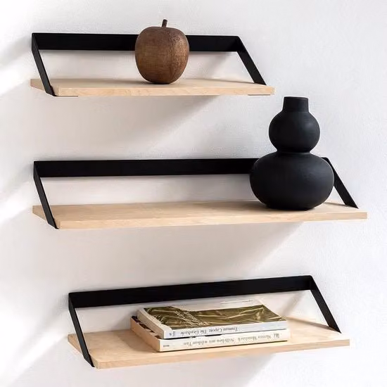 Cassa da cucina Kazai in legno e metallo, design moderno, nero e marrone