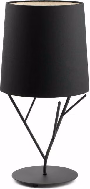 Lampada da Tavolo Faro Barcelona Tree in Metallo e Tessuto Nero