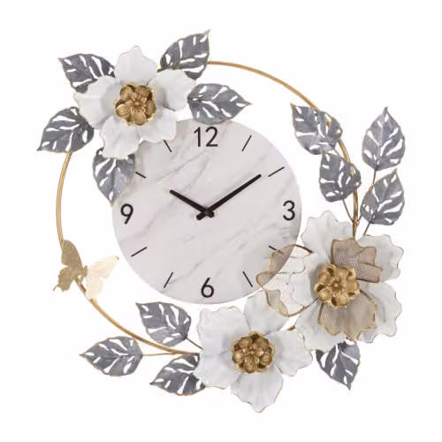 Orologi OROLOGIO DA MURO FLOWERS CM 64X8X64 Mauro Ferretti