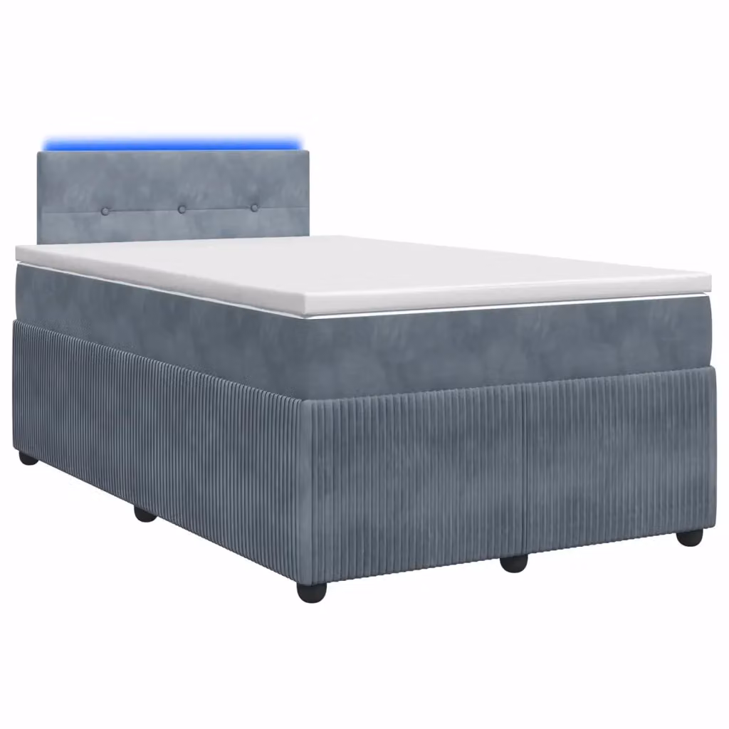 Letto box spring con materasso ibrido vidaXL in tessuto grigio scuro L/P: 120 x 200 cm – 2