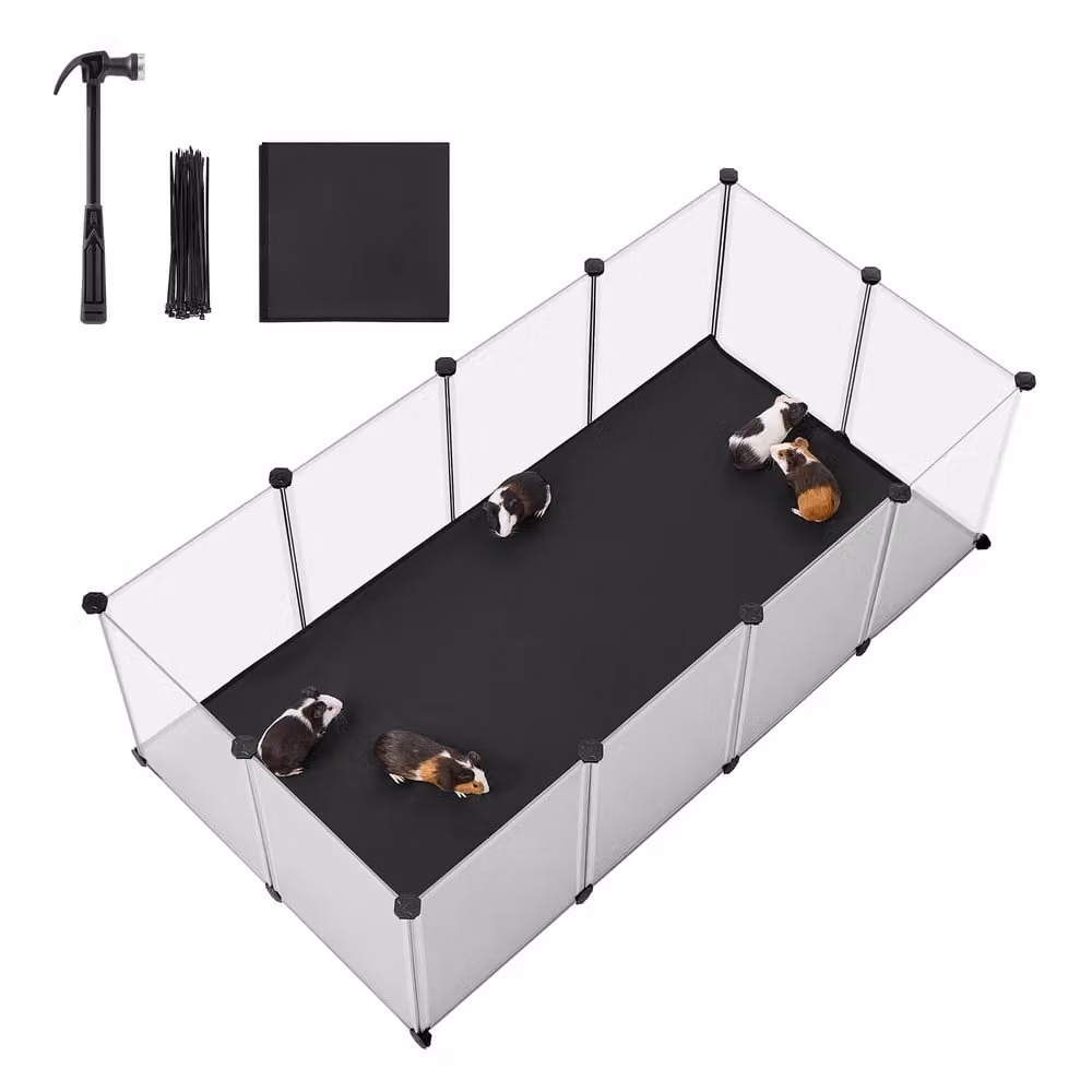 Recinto per Animali con Fondo e Tappeto Impermeabile, 143L x 73l x 46H cm