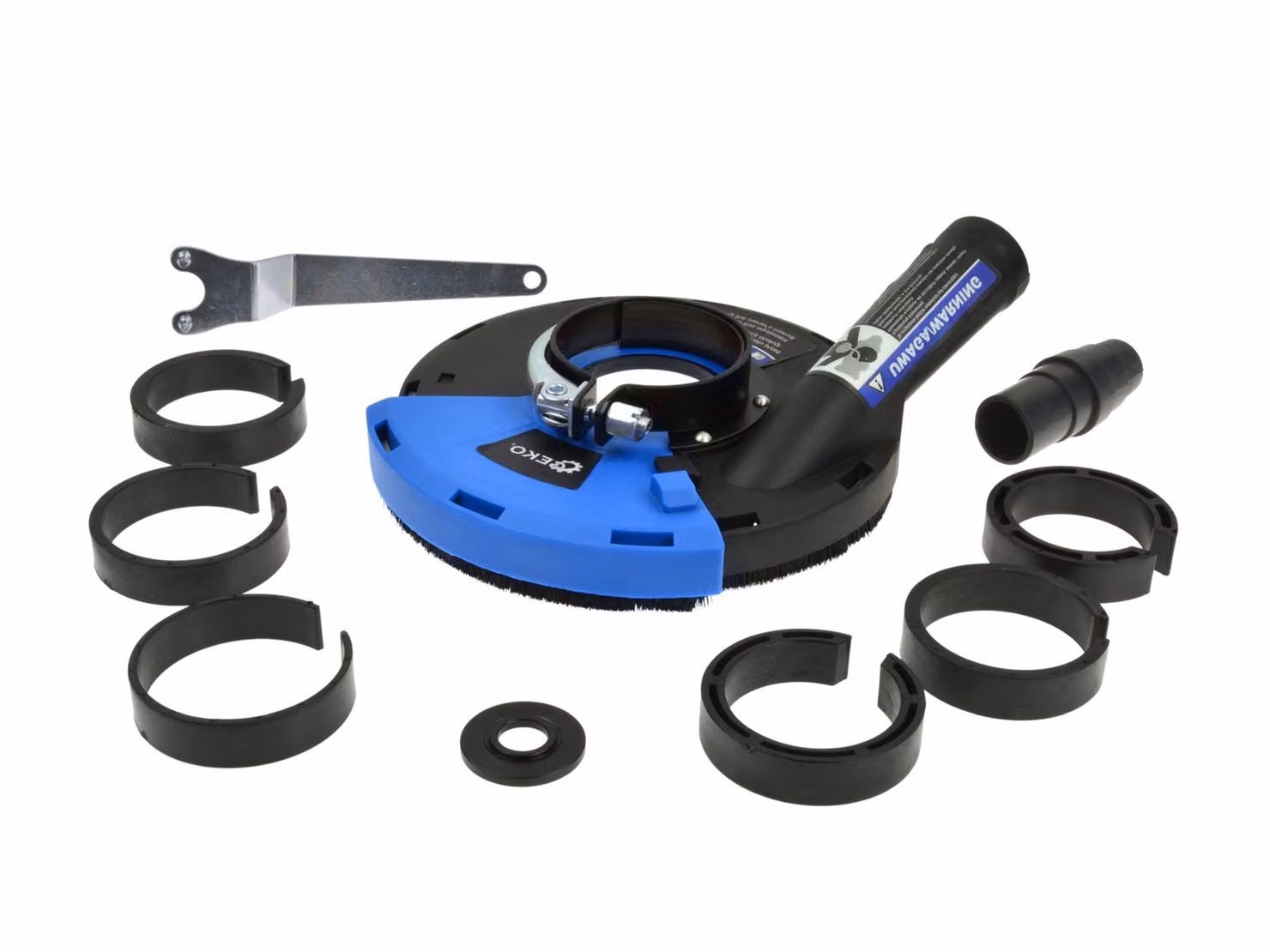 GEKO Coperchio di aspirazione con di spazzole per smerigliatrici angolari 180 mm G80256