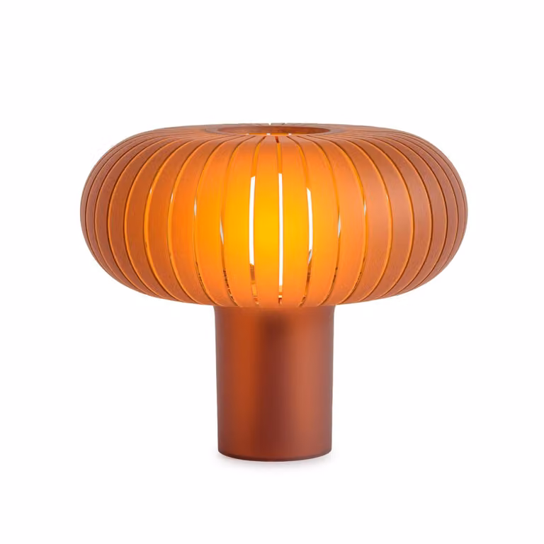 Kartell Lampada da tavolo Teresa Frozen, dimmerabile, Crema / Ambra, Soggiorno / Sala da pranzo, Plastica, Design, Lampada da tavolo