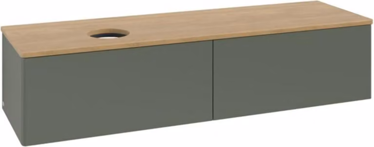 V&B Mobiletto senza struttura frontale - illuminazione Antao 160x50cm, WBP hon. Oa, lea gre. m Lac