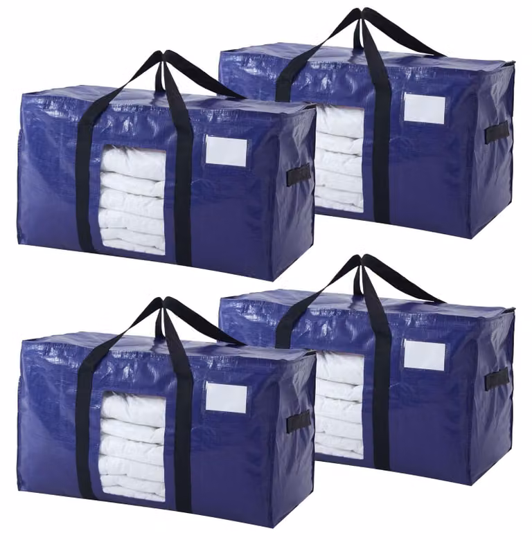 Set di 4 sacche impermeabili per il trasloco, colore blu navy