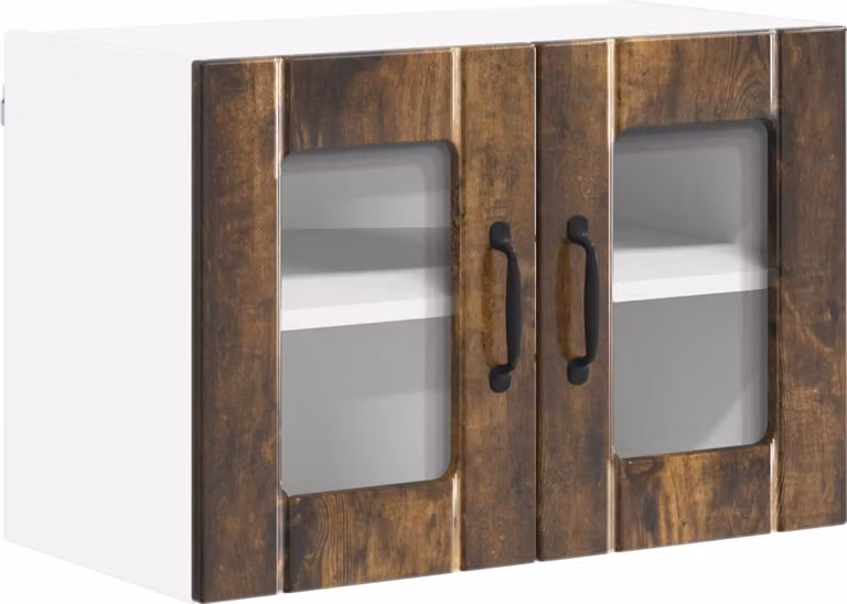 Mobile in vetro da parete LUCCA Rovere Fumo 60 x 31 x 40 cm