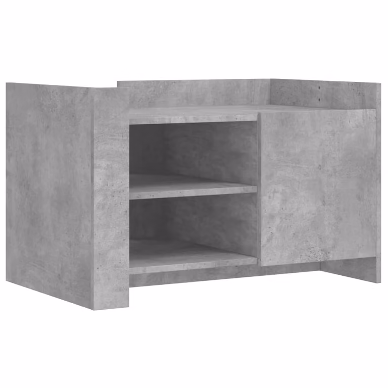 Tavolino Salotto Grigio Cemento 80x50x50 cm Legno Multistrato