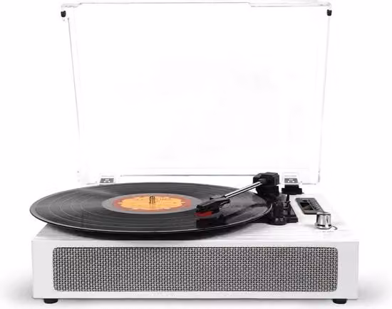 Letto Vinyl Bluetooth - Retro - Altoparlanti Integrati - Senza Fili - Adatto a Tutte le Dischi