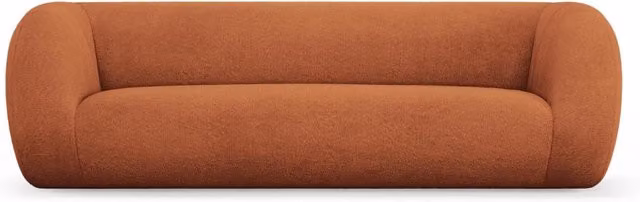 Divano 3 posti Essen di Cosmopolitan Design in bouclé marrone L: 230 cm, P: 86 cm, H: 58 cm – 1