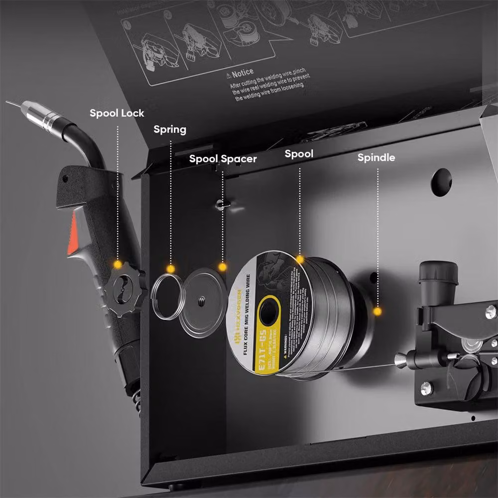Saldatrice multifunzione 5-in-1: saldatrice, saldatrice MIG, saldatrice TIG, saldatrice ad elettrodo (stick), potenza di 250 ampere