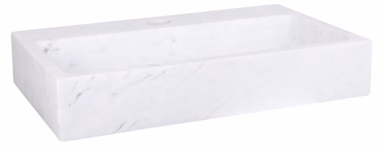 Lavabo Differnz Flat 38 x 24 cm marmo bianco con rivestimento 38.005.40