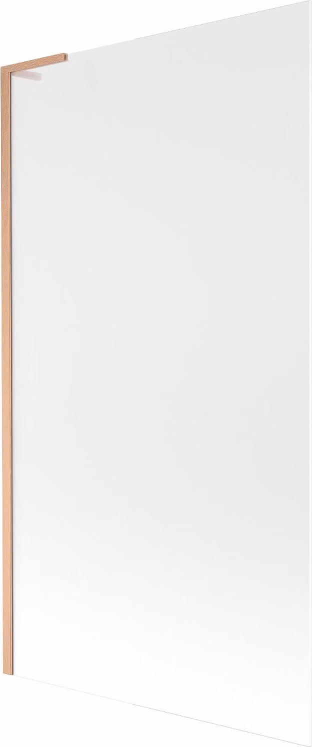 Mexen Next L paratia per vasca da bagno 1 anta 100 x 150 cm, brina, rame spazzolato - 895-100-000-03-30-65