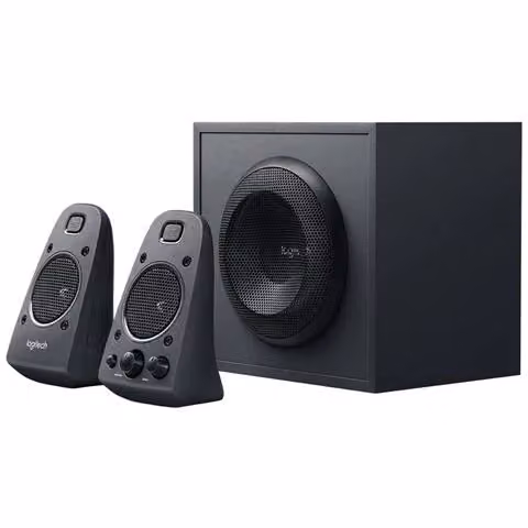 Set di altoparlanti Logitech Z625 2.1 canali nero con potenza 200 W e connessioni jack 3.5 mm e ottica – 2