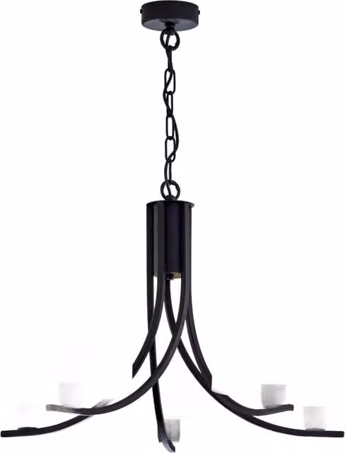 Lampadario a sospensione moderno Jupiter Arthur nero e bianco con 5 luci E27 dimmabili