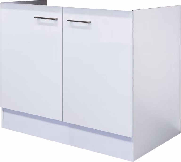 Base lavello senza piano di lavoro - Larghezza 100 cm - Bianco - Nawa