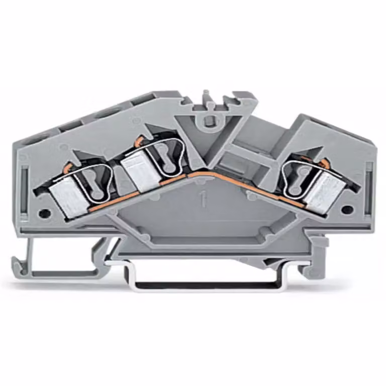 Morsetto passante grigio 0,08-4 mm² - Morsettiera di alimentazione 6 mm 32 A 281-631
