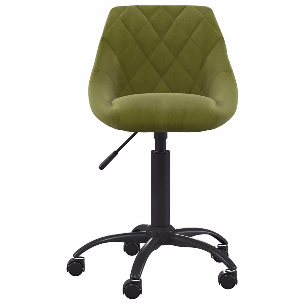 vidaXL Sedia da ufficio in velluto verde chiaro