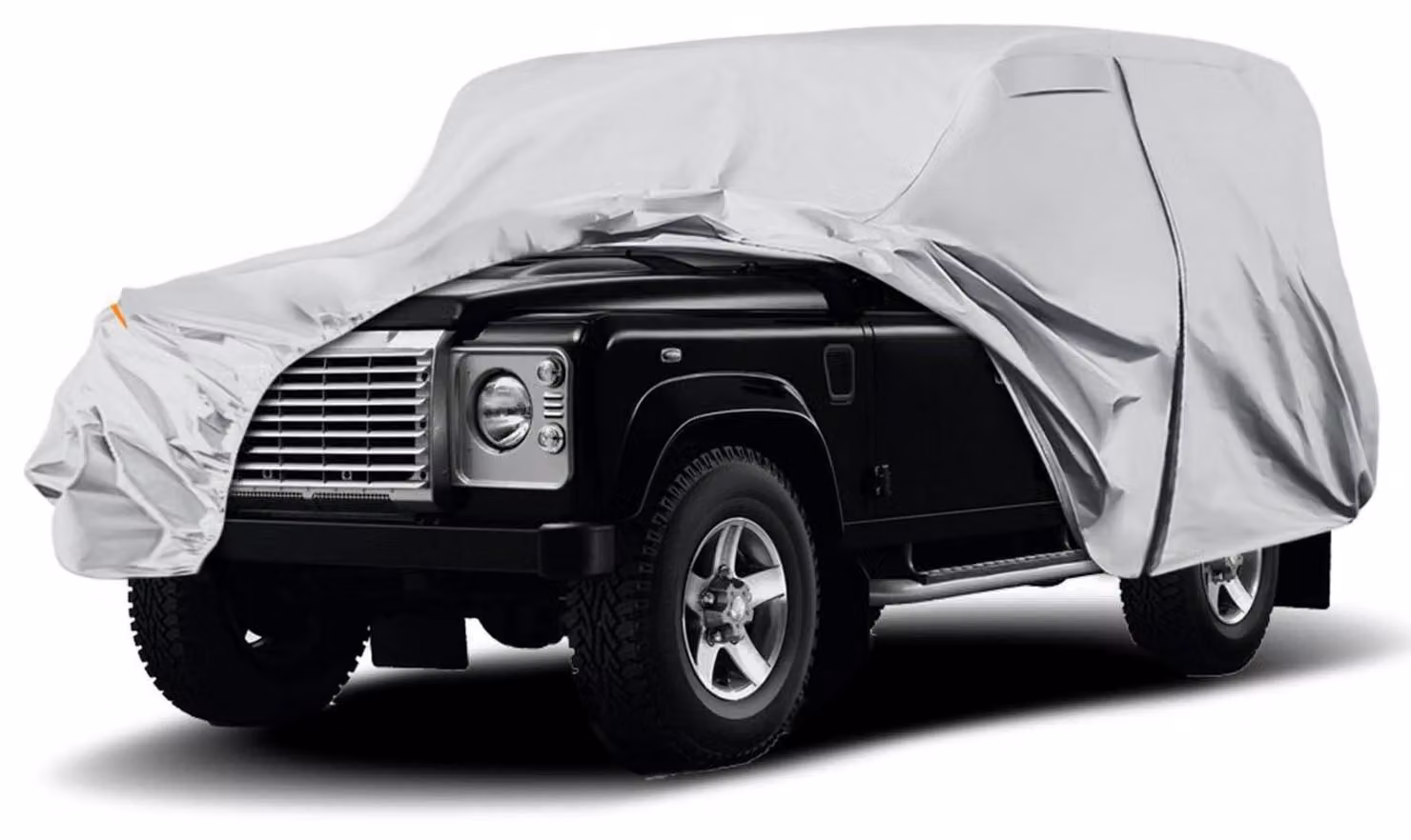 Copertura impermeabile per auto, compatibile con Land Rover Defender 110 dal 1990 al 2016, colore grigio