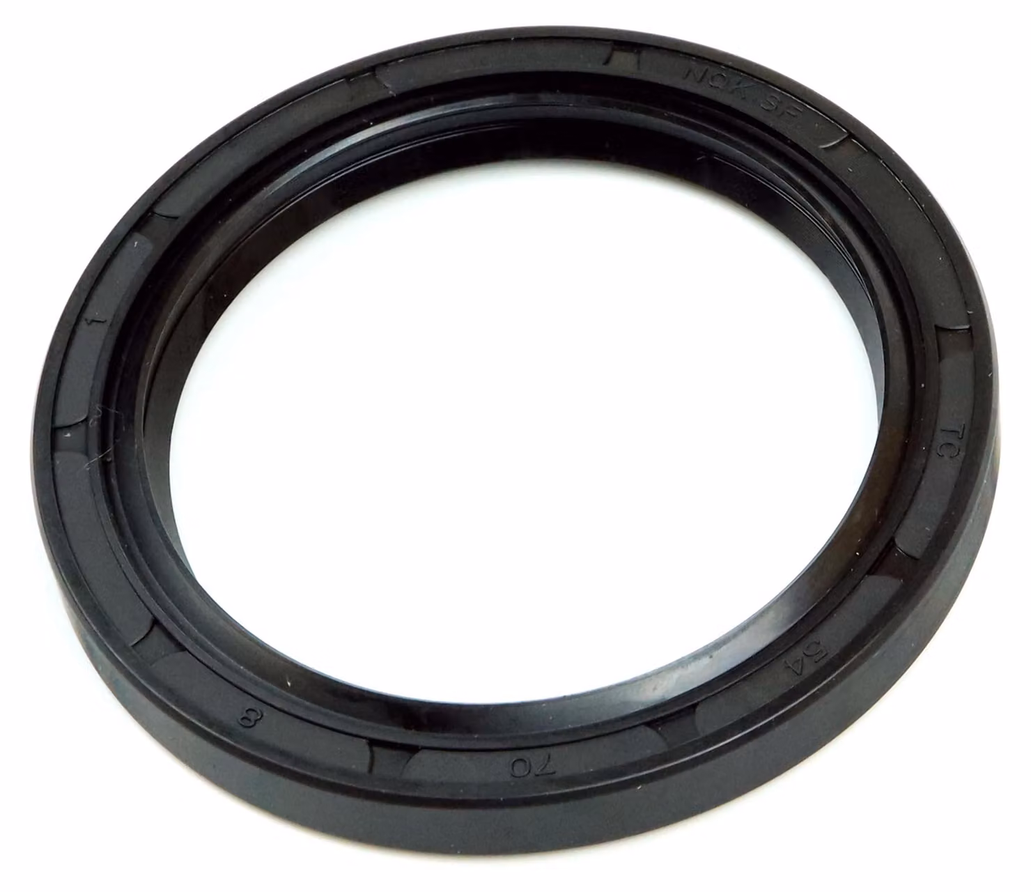 Guarnizione a labbro radiale 54x70x8 mm, in NBR 70, conforme alla norma DIN 3760, resistente al calore