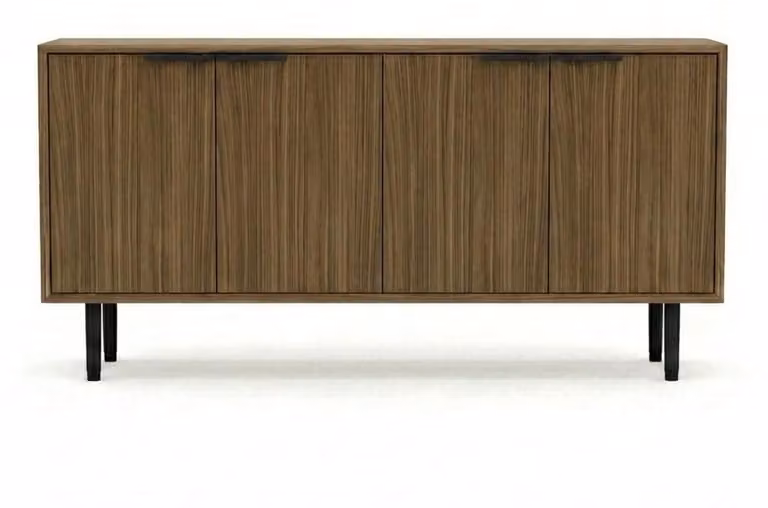Mobile da buffet contemporaneo in legno marrone, elegante e lussuoso