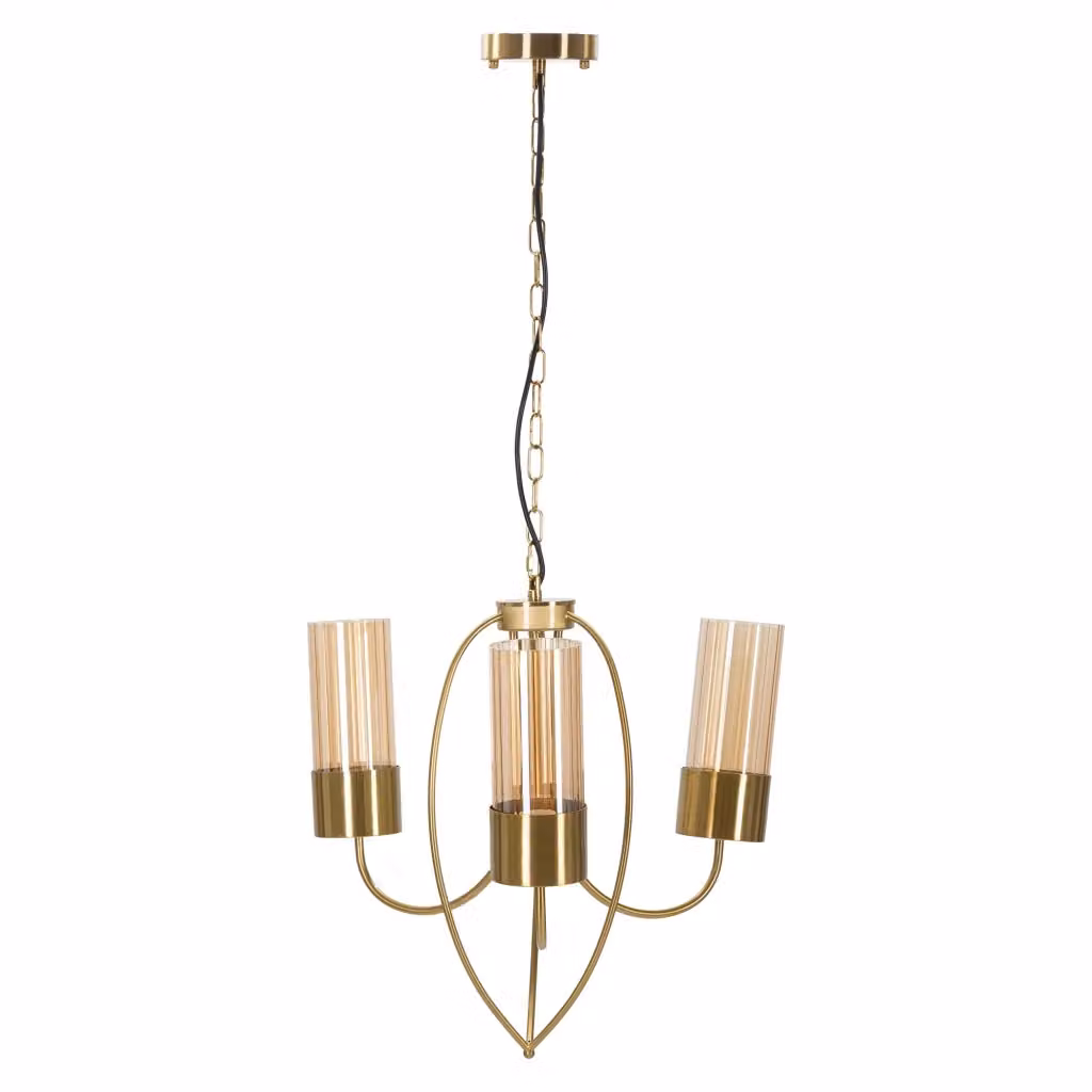 Darona Lampada da Soffitto Moderna in Metallo e Vetro Oro/Ottone – 2