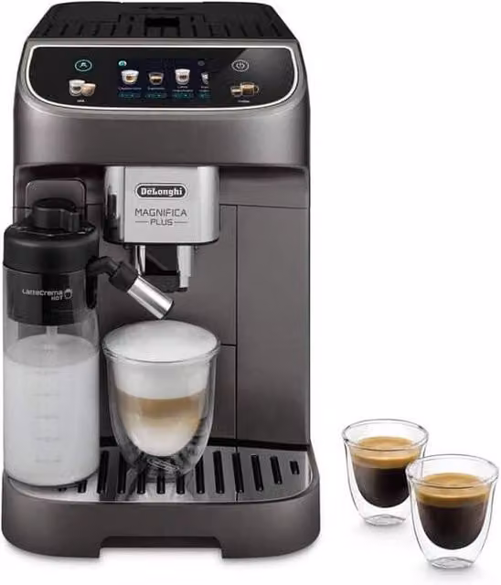 De'Longhi ECAM320.70.TB Magnifica Plus Macchina da caffè Automatica, Colore Nero e Grigio, 1450 W, 1.9 L