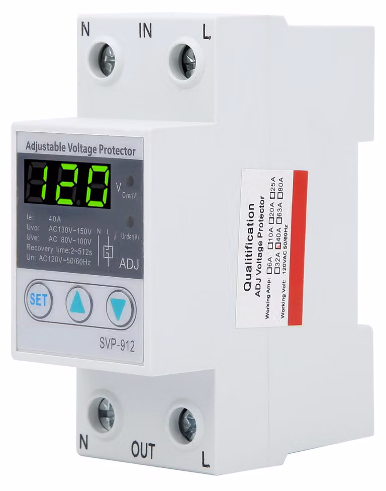 SVP912 120 V CA Interruttore di protezione da sottotensione regolabile con ripristino automatico (40 A)