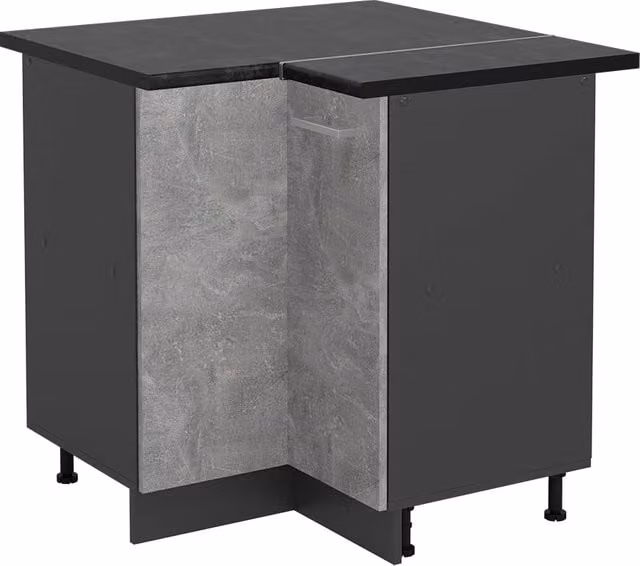 Mobile ad angolo cucina R-Line Calcestruzzo/Antracite 75.6 cm, PL Antracite Vicco
