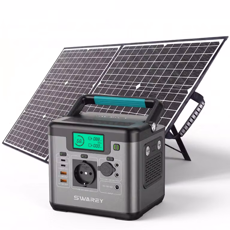 SWAREY 550W(1100W di picco) Stazione di alimentazione 555Wh generatore solare,caricabatterie,accumulatore solare,power bank con pannelli solari 100W