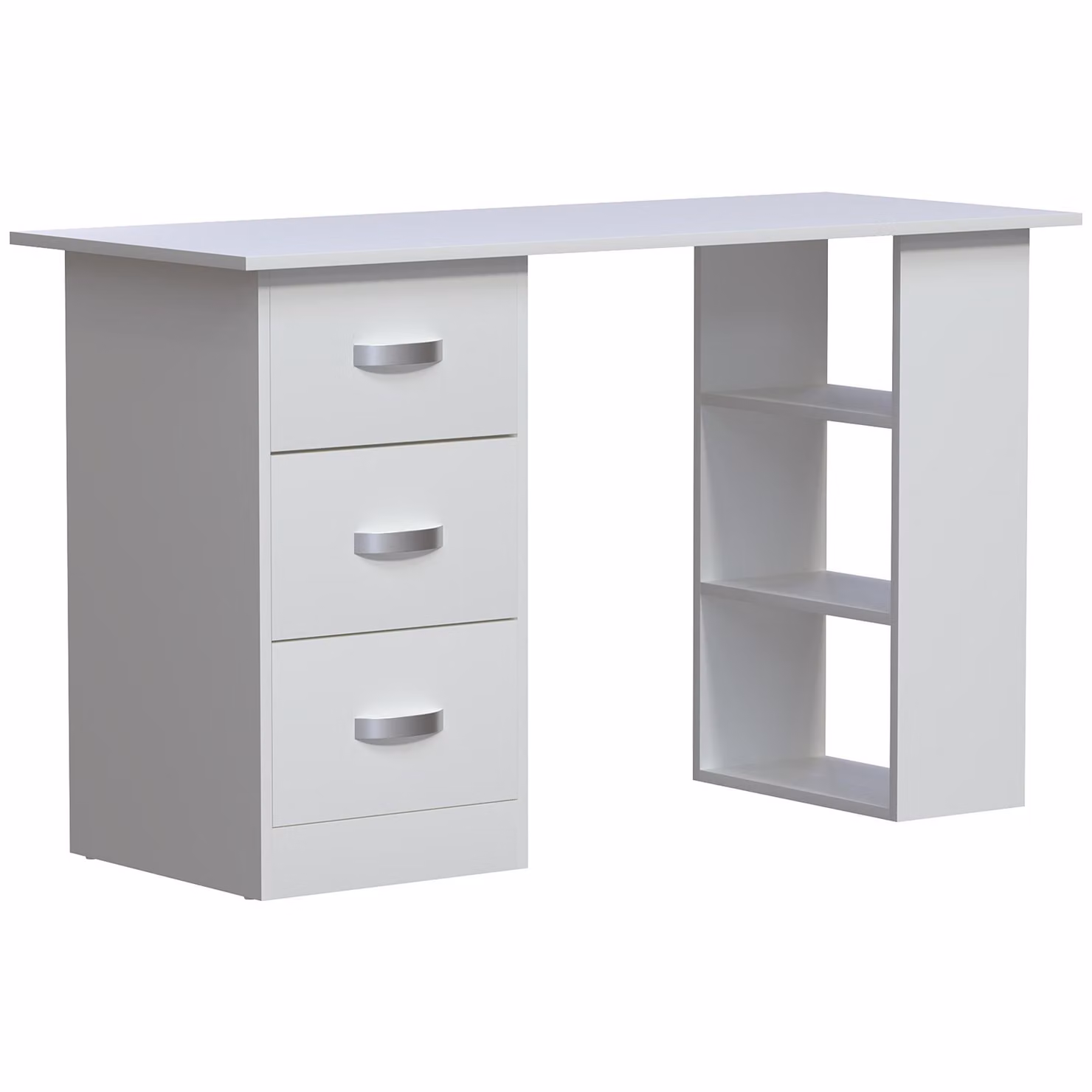 Scrivania per computer Mason Vida Designs bianca – A 72 x L 120 x P 49 cm, scrivania moderna per smart working e ufficio