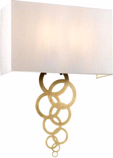 Applique Rosa con paralume 37cm ottone antico 2xE27 Elstead
